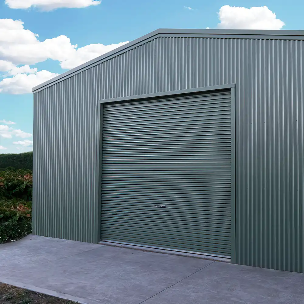 Grey industrial shed